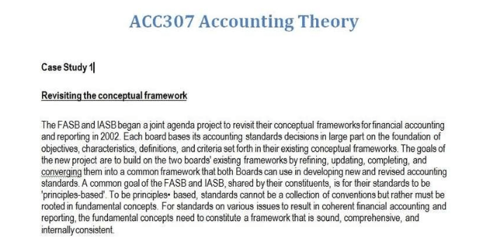 Acc307 accounting theories assignment help