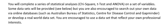 Analysis of Statistical data