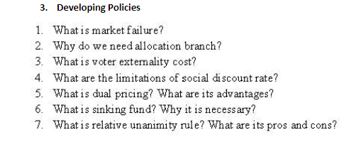 Developing Policies