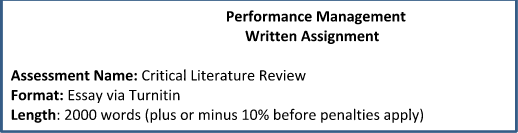 Essay For Performance management assignments