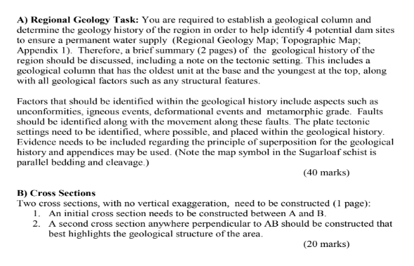 geological process assignment questions