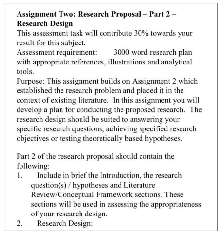 Nursing Research Proposal Assignment question