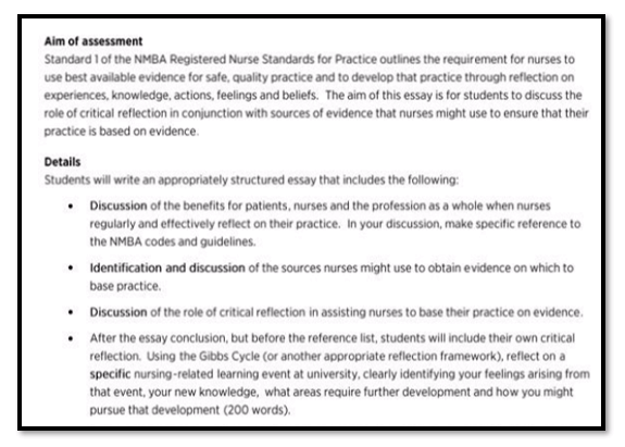evidence based practice assignment example