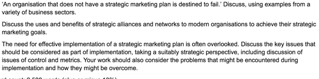 Strategic Management Help